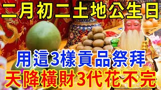 二月初二土地公生日，用這3樣貢品祭拜福報最大！讓你財運立刻飆升，連旺30年，鬼神看了都眼紅|一禪一悟 #風水 #運勢 #佛教 #人生感悟 #智慧 #一禪語