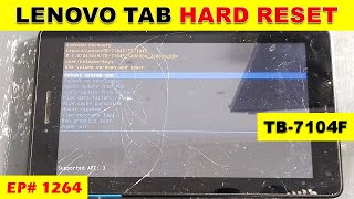 {1264} Lenvo Tab TB-7104F Hard RESET