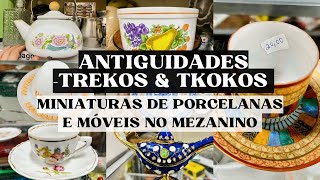 LOJA DE ANTIGUIDADES-MINIATURAS DE PORCELANAS E MÓVEIS NO MEZANINO.#antiguidades #porcelana