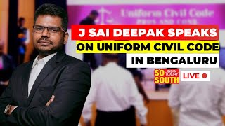 J Sai Deepak Marathon Lecture on Uniform Civil Code | Full Speech | Latest | SoSouth