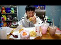 eng 밴쯔▼ 맥도날드 맘스터치 신메뉴 1955해쉬브라운 리샐버거등 먹방 편집본 mukbang eating show social eating