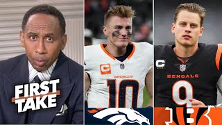 FIRST TAKE | Stephen A. Smith predicts to Broncos vs Bengals: Bo Nix or Joe Burrow deserve playoffs?