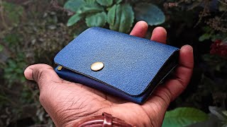 Faztroo Minimalist Blue Stitchless Wallet | Slim Leather Wallets