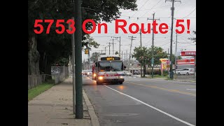 NeoplanDude | SEPTA 2004 New Flyer D40LF #5753 (W/ No Gear Lockup) On Route 5!