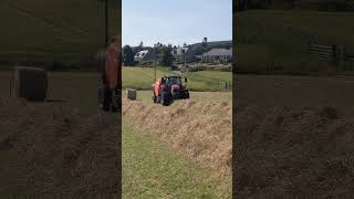 Massey Ferguson and Kuhn baler