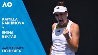 Kamilla Rakhimova v Emina Bektas Highlights | Australian Open 2024 First Round