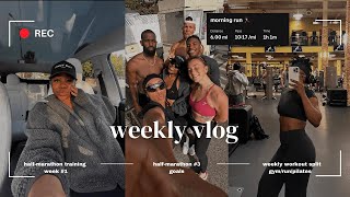 weekly vlog ♡ LET'S START HALF-MARATHON TRAINING, 13 mile week, half-marathon training PLAN/GOALS