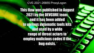 CVE 2021 26855: ProxyLogon