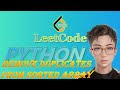 LeetCode Python Solutions: 26. Remove Duplicates from Sorted Array #coding  #python