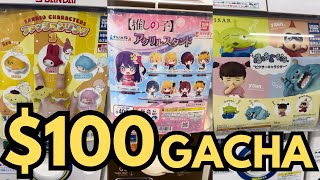 $100 GACHA HAUL in JAPAN | DISNEY PIXAR | SANRIO | OSHI NO KO | SPLATOON | NIER ETC ガシャガシャ ガシャポン