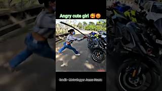 Angry Cute girl 🥰😡 @Motovloggerjannustunts