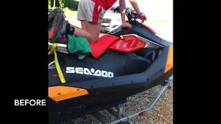 My Seadoo Spark Trixx with a riva racing rear exhaust and rive racing water box