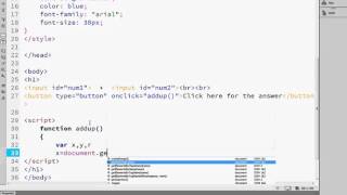 Using Javascript for simple addition part 7