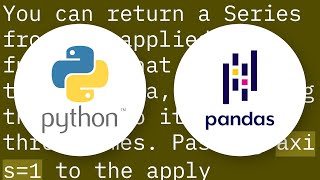 Return multiple columns from pandas apply()