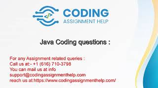 coding assignment help : Java question