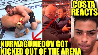 MMA Community reacts to Islam Makhachev choking out Dustin Poirier,Strickland vs Costa crazy judging