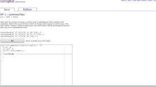 AP-1 (commonTwo) JAVA Tutorial || codingbat.com