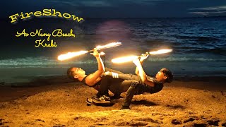 Fire Show at Ao Nang Beach Krabi #aonangbeach #krabi #thailand