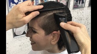 Haircut women 2017 - short hair Styling - Tutorial - come fare taglio corto rasato asimmetrico