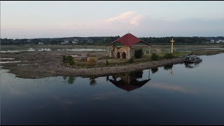 Saint Meinhard`s island. August 2022. Ikšķile, Latvia.