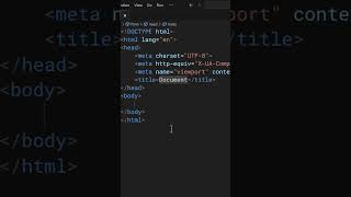 Creating HTML Skeleton | How to add html head body template😎 #programming #webdevelopment #html