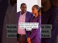 Narok South MP,Ole Ntutu comforts the wife of the late MP Johanna Ng'eno.