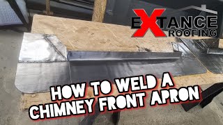 How to dress and weld a chimney front apron using lead