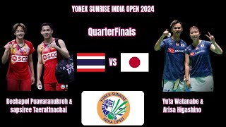 Puavaranukroh Taerattnachai vs Watanabe,Higashino - QuarterFinals - India Open Badminton 2024