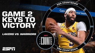 Keys to victory for Lakers and Warriors in Game 2 🔑 | NBA Countdown