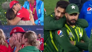 Pakistani Players jealous when David Willy, Jos Buttler Kissed his wife during winning celebration