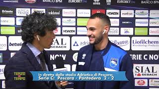 Pescara - Pontedera 2-2 Cuppone: "Felice per i gol, ora la Juventus Next Gen”