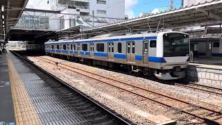 常磐線直通勝田行きワンマンE531系3000番台K554水戸駅発車(8月21日撮影)