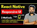 React Native Responsive UI using 2 Methods 🔥 |  Make App Responsive 😎 | Engineer Codewala