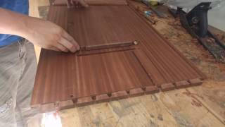 Making a secret compartment with a magnetic latch for a blanket chest