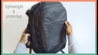 Sympl Travel Backpack 35L - lightweight yet heavy on laptop protection. HOW!?