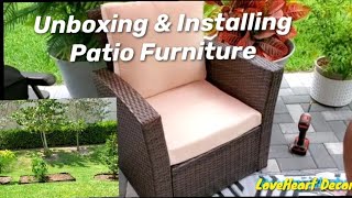 4-piece Patio Furniture Set Installation