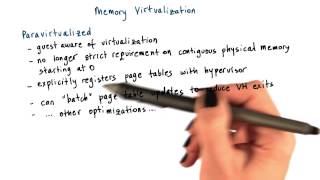 Memory Virtualization Paravirtualized