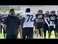 raiders bust the worm at soul train line ahead of steelers match up big fellas got some moves