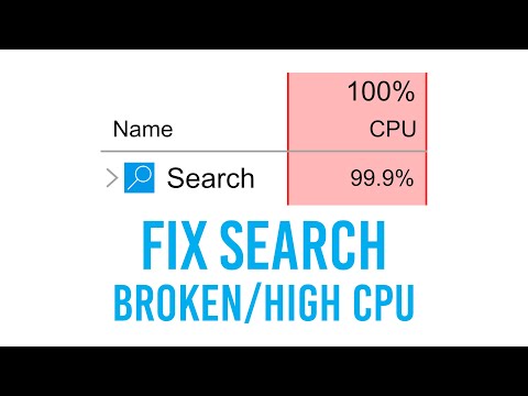 Fix Search/Cortana high CPU or not working | KB4512941 September 2021