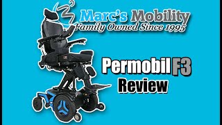 Permobil F3 Version 2 in Blue - Loaded with Light Kit and Anterior Tilt - Review # 4580