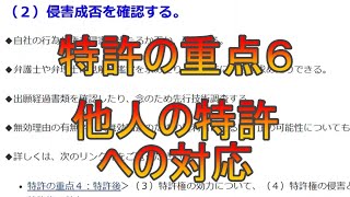 特許の重点６：他人の特許への対応（特許後）