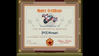 1945 Air Force Arsenal-Delanne 10 Master Certificate