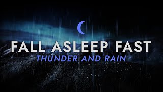 Heavy Thunder and Desert Rain - Dimmed Screen | Thunderstorm Sounds for Sleeping - Sleep Sounds