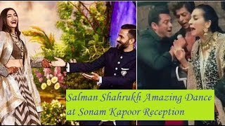 Salman Khan's, Varun , Srk Amazing Dance  At Sonam Kapoor's Wedding Reception