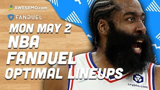 FanDuel NBA Lineups Monday 5/2/22 | NBA DFS FanDuel ConTENders Awesemo.com Today