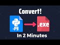How to convert any Python file to executable file | .py to .exe | Python for Beginners