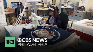 Meet the Philadelphia embroiderers who make every flag with the U.S. presidential seal