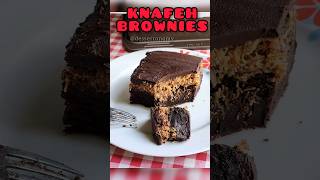 KNAFEH BROWNIES, BRAND NEW DESSERT / YENİ BİR TATLI, KADAYIFLI BROWNIE #asmr