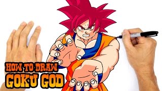 How to Draw Goku God | Dragon Ball Z
