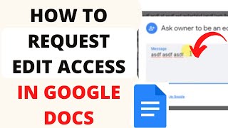 How to Request Edit Access in Google Docs